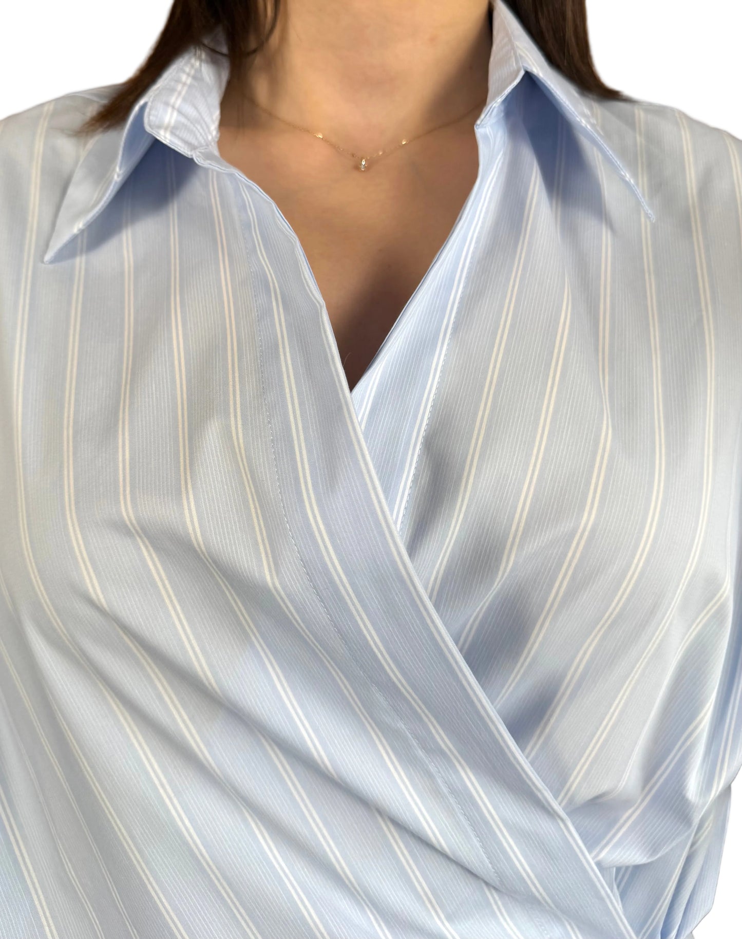 Eli - Lichtlauw gestreept hemd