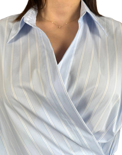 Eli - Lichtlauw gestreept hemd